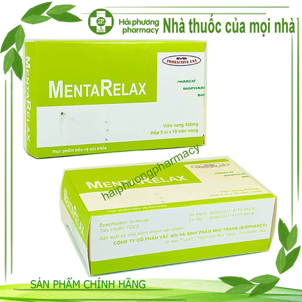 MENTARELAX giúp an thần hiệu quả, ngủ ngon, ngủ sâu giấc cho người mất ngủ, khó ngủ, lo âu nhập khẩu Mỹ ( Hộp 30 viên)