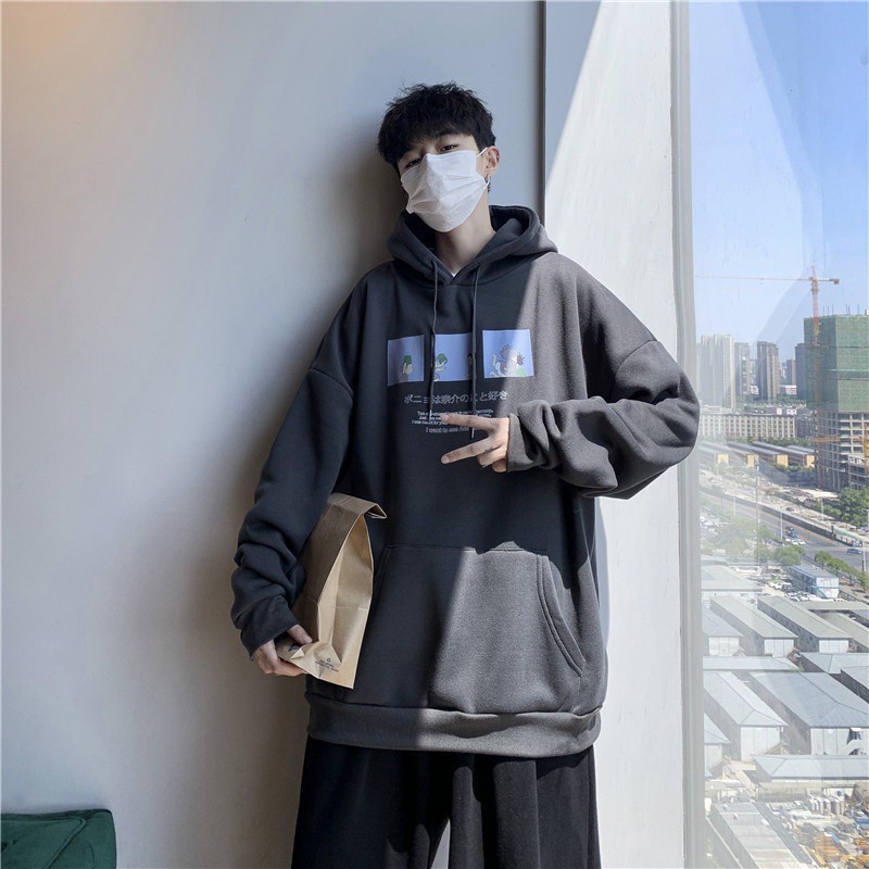 Áo nỉ hoodie nam form rộng Áo hoodie nam form rộng nỉ oversize màu đen mặc nhà đi học thời trang ulzzang