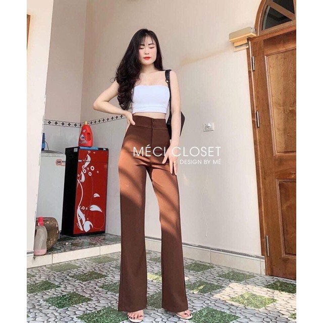 Quần loe 2 khuy dáng dài⚡️ FREESHIP ⚡️ Quần Ống Loe - mặc lên chân dài, tôn dáng, không lo lỗi mod | BigBuy360 - bigbuy360.vn
