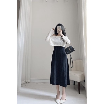 Set váy 2 dây kèm áo lưới by Samhyewear