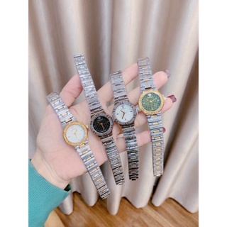 Đồng Hồ Nữ Đẹp Đeo Tay Đính Đá, Đồng Hồ Thời Trang VerSace Dây Thép Không Gỉ Cao Cấp Mẫu Mới 2022