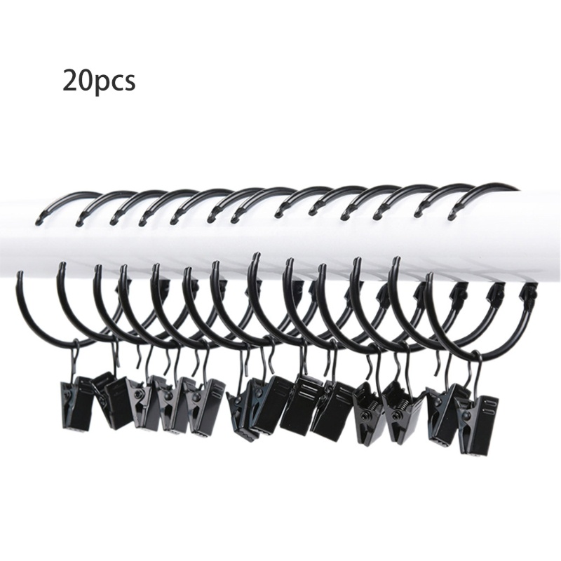 Set 20 Vòng Kẹp Rèm Cửa Nhà Tắm Chuyên Dụng
