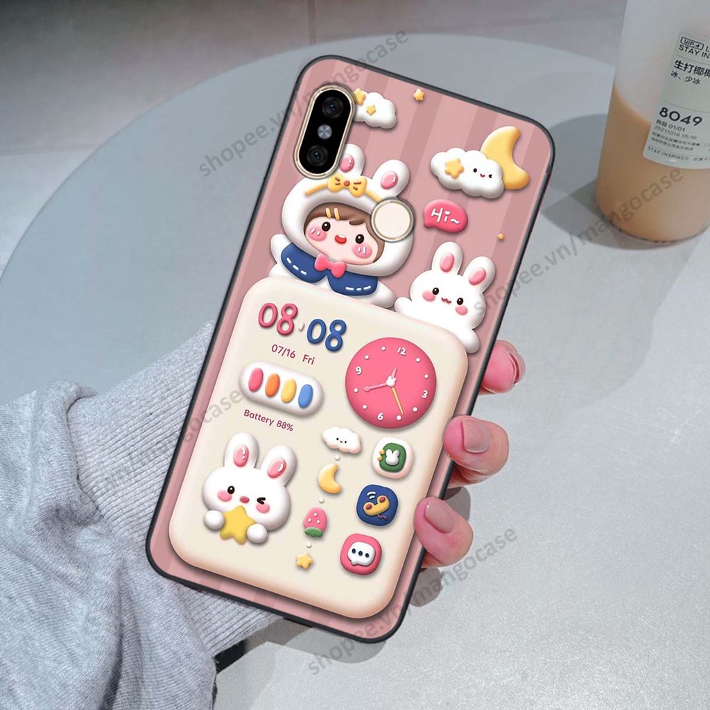 Ốp lưng Xiaomi Redmi Note 5 / Note 6 hình gấu, thỏ, đồng hồ cute dễ thương