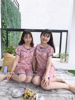 Bộ mặc nhà thô lụa