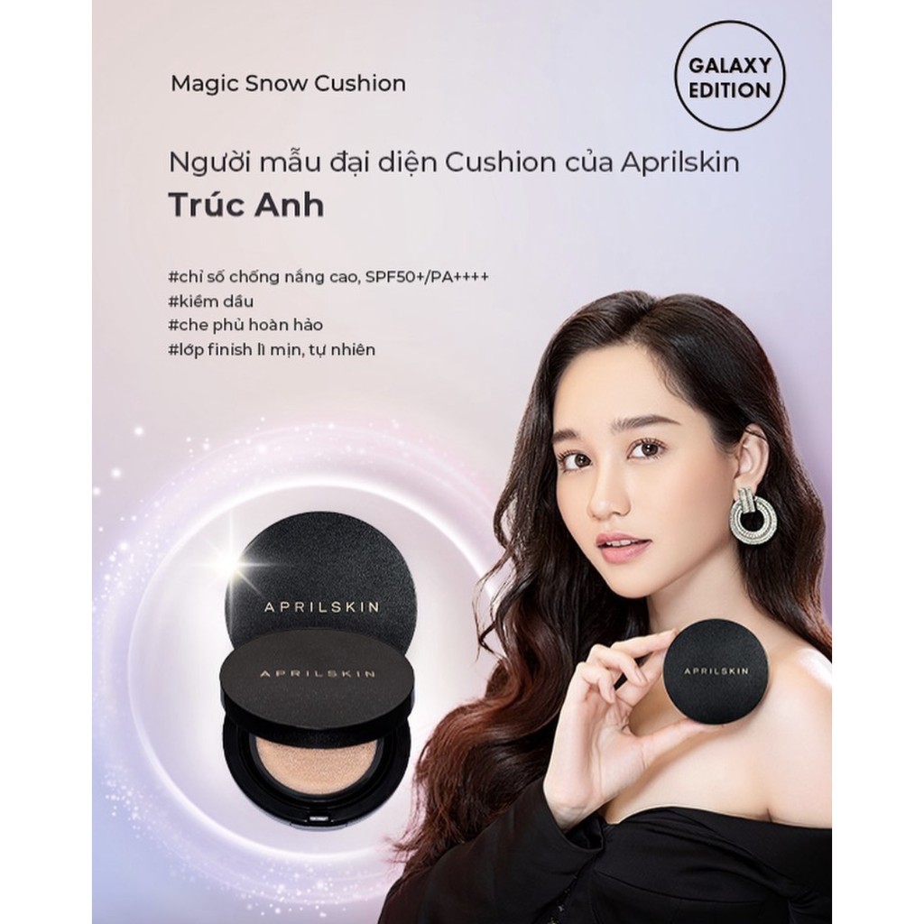 [GALAXY EDITION] Phấn Nước Che Phủ Tốt, Dưỡng Ẩm April Skin Magic Snow Cushion Galaxy Edition SPF50+/PA+++ 15g | BigBuy360 - bigbuy360.vn