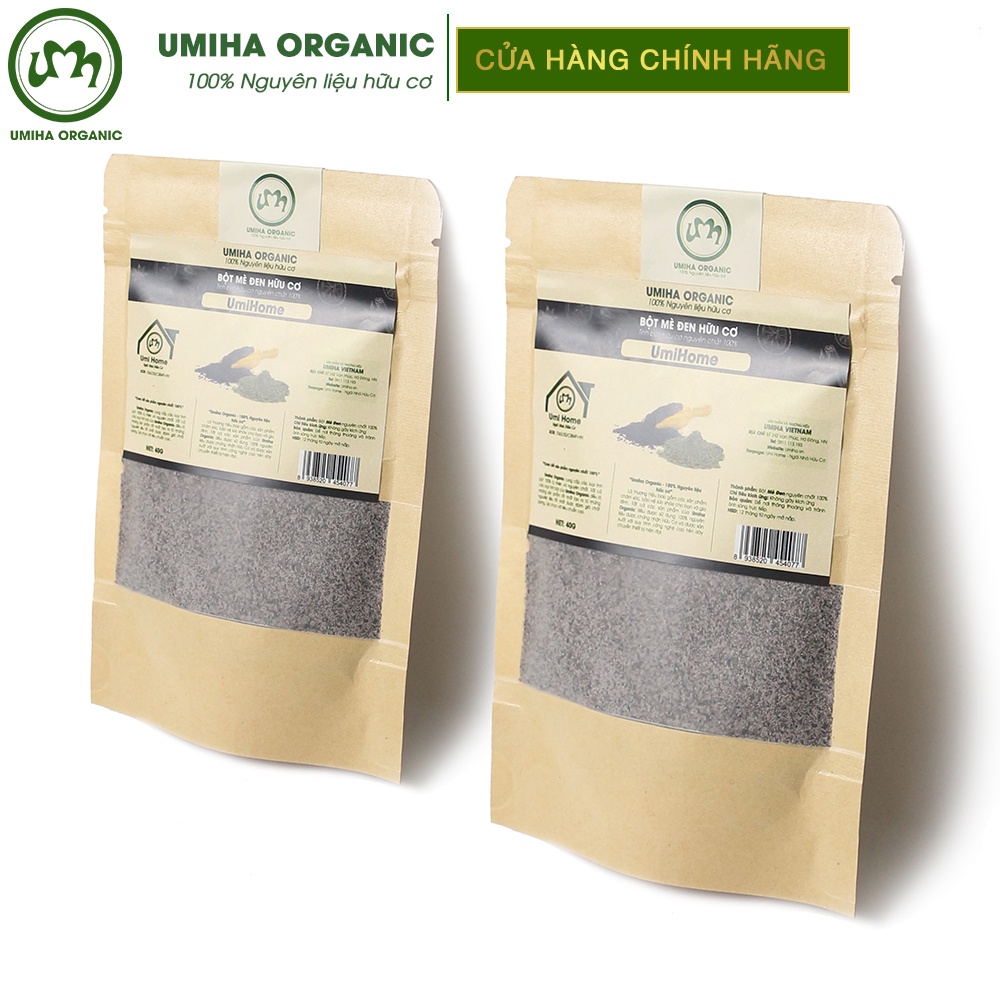 Bột Mè Đen Đắp Mặt Nạ Hữu Cơ UMIHA Nguyên Chất | Black Sesame Powder 100% Organic 40/85/135g