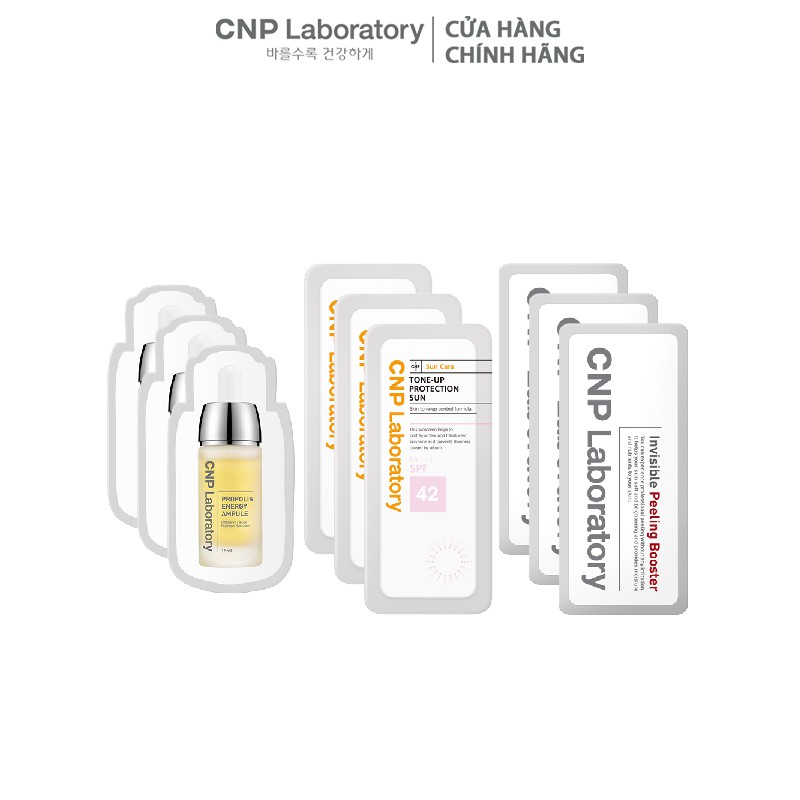 Hình ảnh Bộ dưỡng chăm sóc da phục hồi và chống nắng CNP Laboratory Trial kit Gimmick
