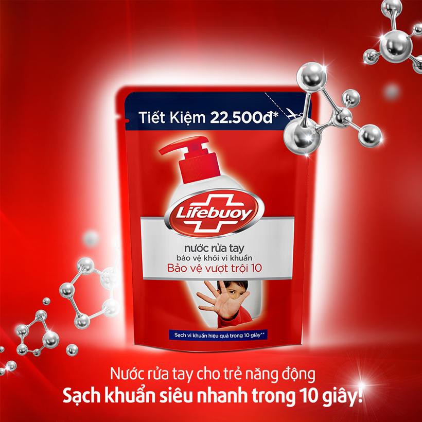 Nước rửa tay Lifebuoy túi Bảo vệ vượt trội 450g Diệt 99.9% | BigBuy360 - bigbuy360.vn