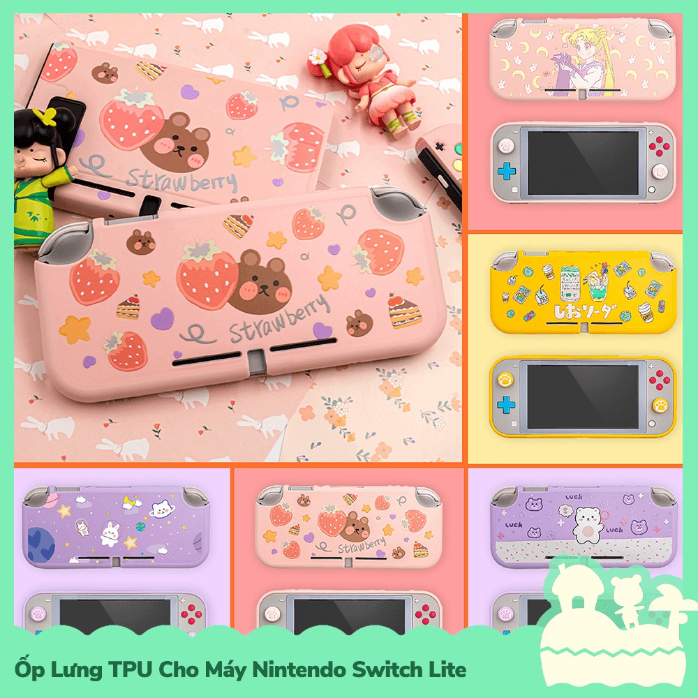 Ốp Lưng Case TPU Cho Máy Game Nintendo Switch Lite Hoạt Hình Nhật Bản