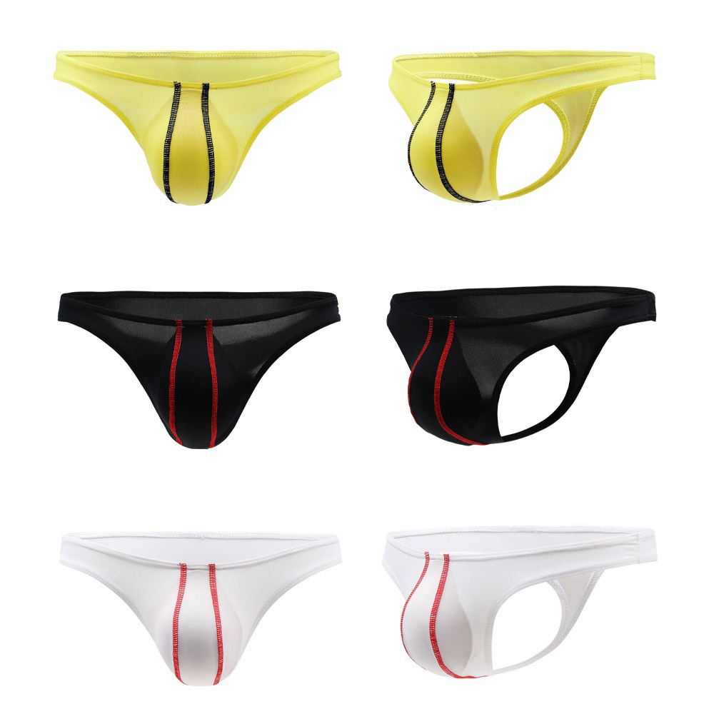 Quần Lót Lọt Khe Lưng Chữ T Bằng Nylon Màu Trơn Thoáng Khí Gợi Cảm Cho Nam