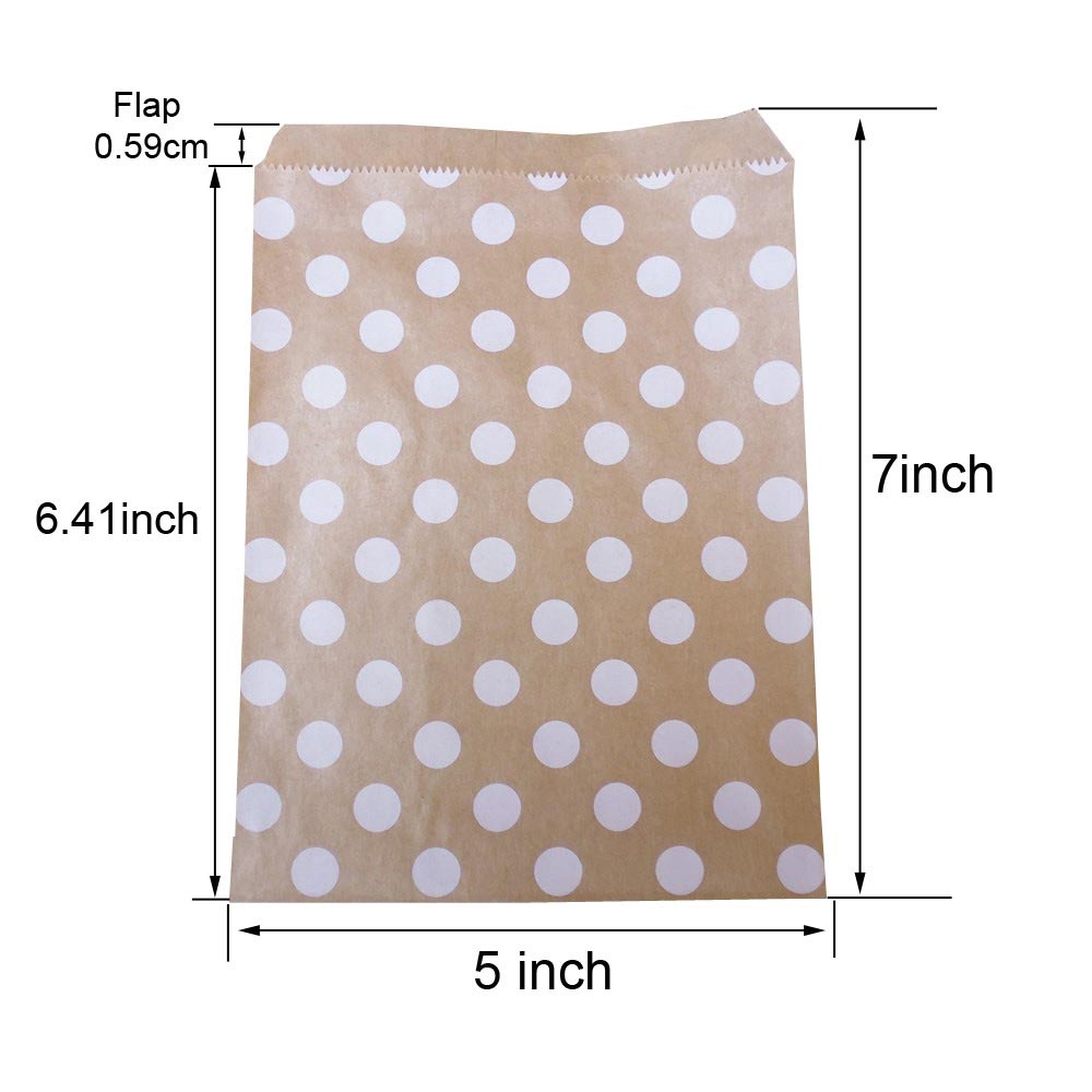 Set 25 Túi Giấy Đựng Bánh Kẹo Họa Tiết Chấm Bi | BigBuy360 - bigbuy360.vn