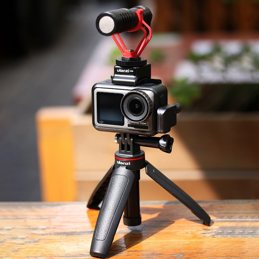 Ulanzi MT-09 Mở rộng GoPro Vlog Tripod Mini Portable Tripod cho GOPRO Anh hùng 8 7 6 5 Đen phiên Osmo Hành động Camera -