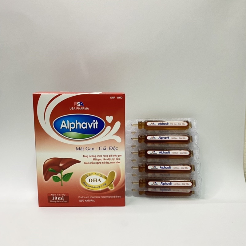 Alphavit mát gan thanh nhiệt giải độc hộp 20 ống