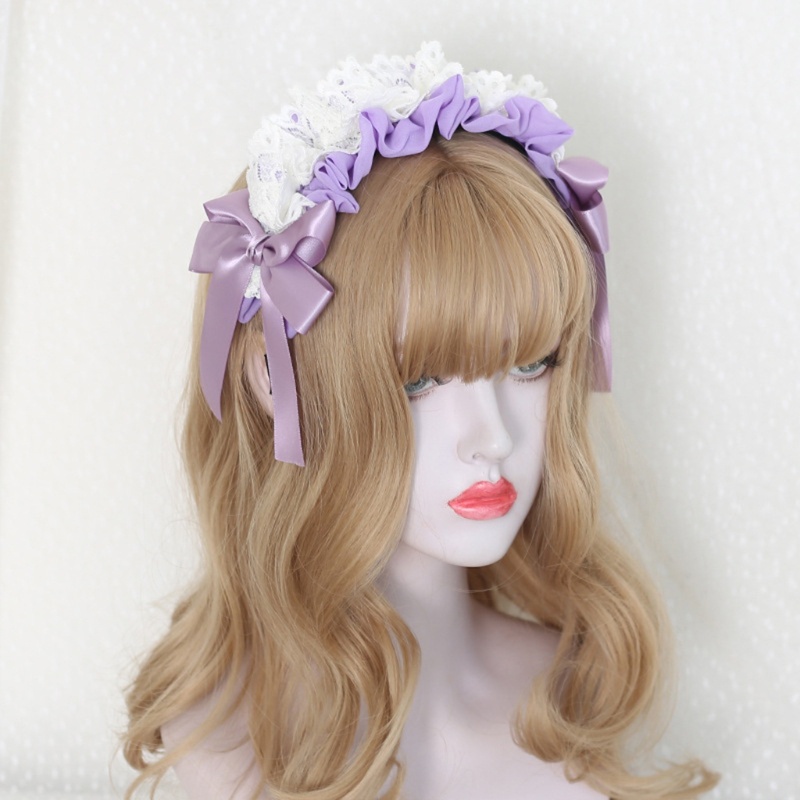 Băng Đô Cài Tóc Phối Ren Xếp Ly Dễ Thương Dành Cho Trẻ Em Hóa Trang Tiệc Halloween