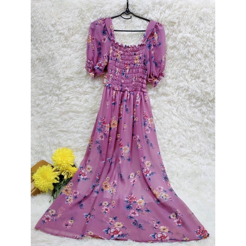 Đầm maxi voan hoa tiểu thư 🥰 | BigBuy360 - bigbuy360.vn