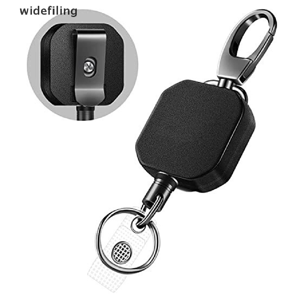 Dây Đeo Thẻ ID/ Móc Chìa Khóa Bằng Kim Loại Có Thể Thu Gọn Tiện Dụng