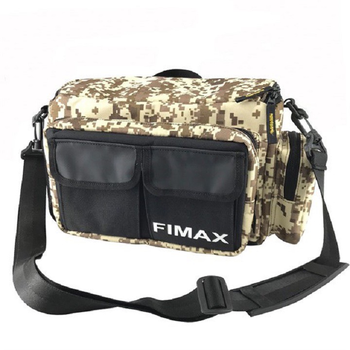 [CAO CẤP] Túi đựng phụ kiện câu cá FIMAX 6 ngăn kích thước 35x15x20cm, túi đeo chéo đựng đồ câu lure máy câu