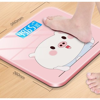 Cân Sức Khỏe Điện Tử Hình Heo 180Kg - Cân Đo Nhiệt Độ Thông Minh Cute Hình Heo
