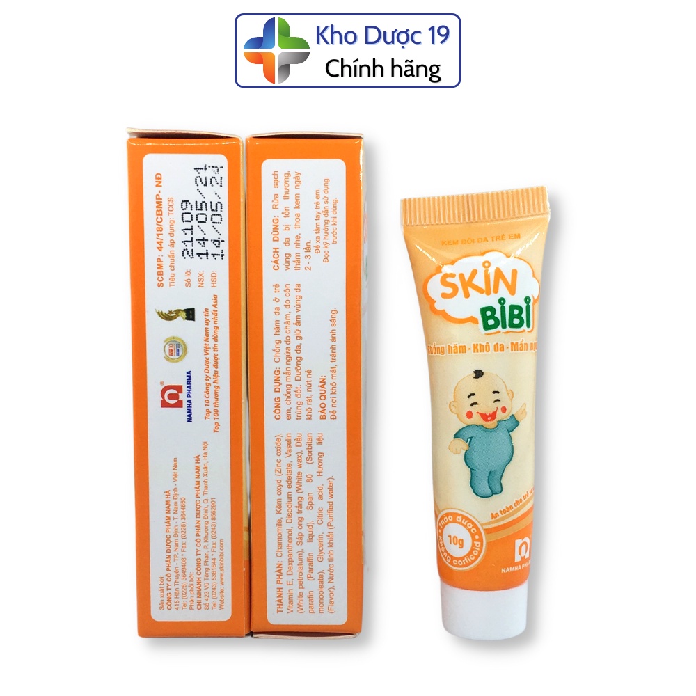 Kem Bôi Da Trẻ Em Skin BiBi Ngừa Hăm Da, Khô Da Mẩn Ngứa Tuýp 10g - Chính Hãng Nhà Thuốc 19