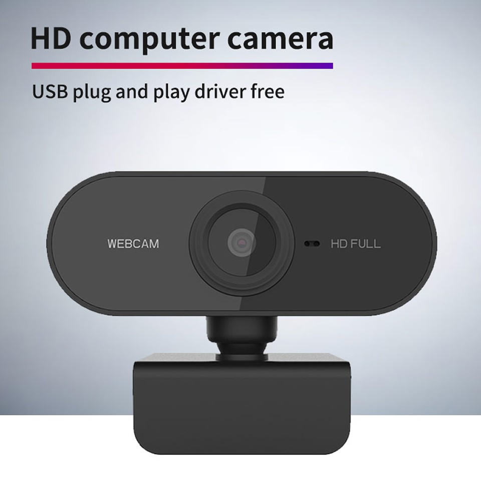 Webcam Hd 1080p Mini Kèm Micro Có Thể Xoay Tiện Dụng Cho Máy Tính