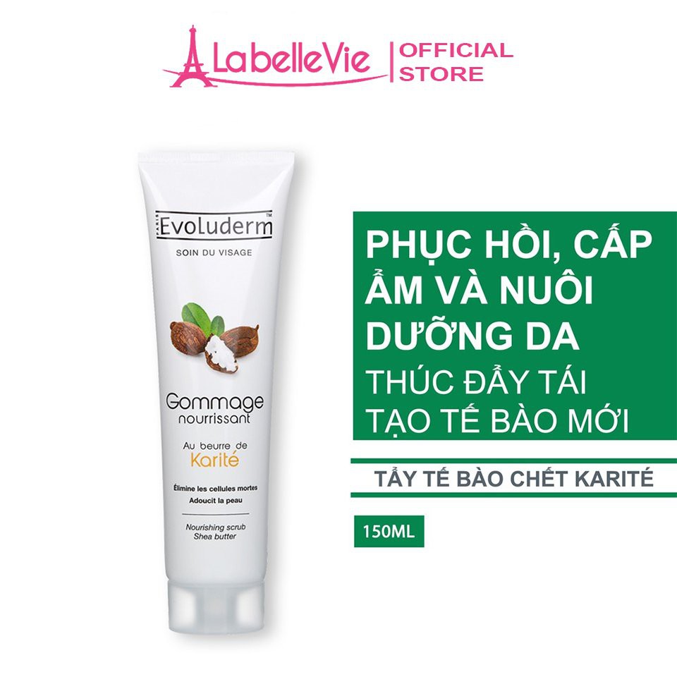 Tẩy tế bào chết Evoluderm chiết suất bơ hạt mỡ 150ml