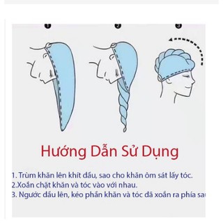 KHĂN Ủ TÓC LAU TÓC SIÊU THẤM NHANH KHÔ
