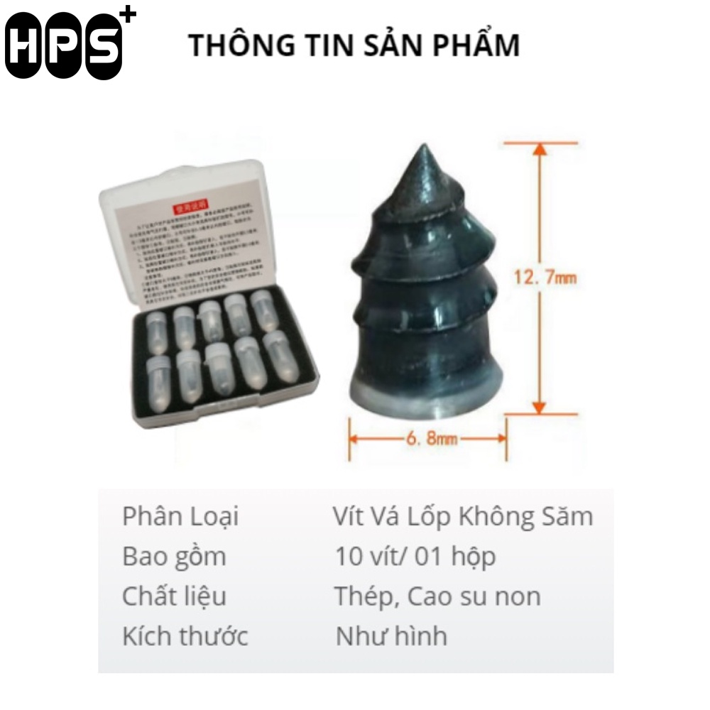Vít vá lốp xe ô tô không săm không cần tháo lốp,không giảm tuổi thọ lốp