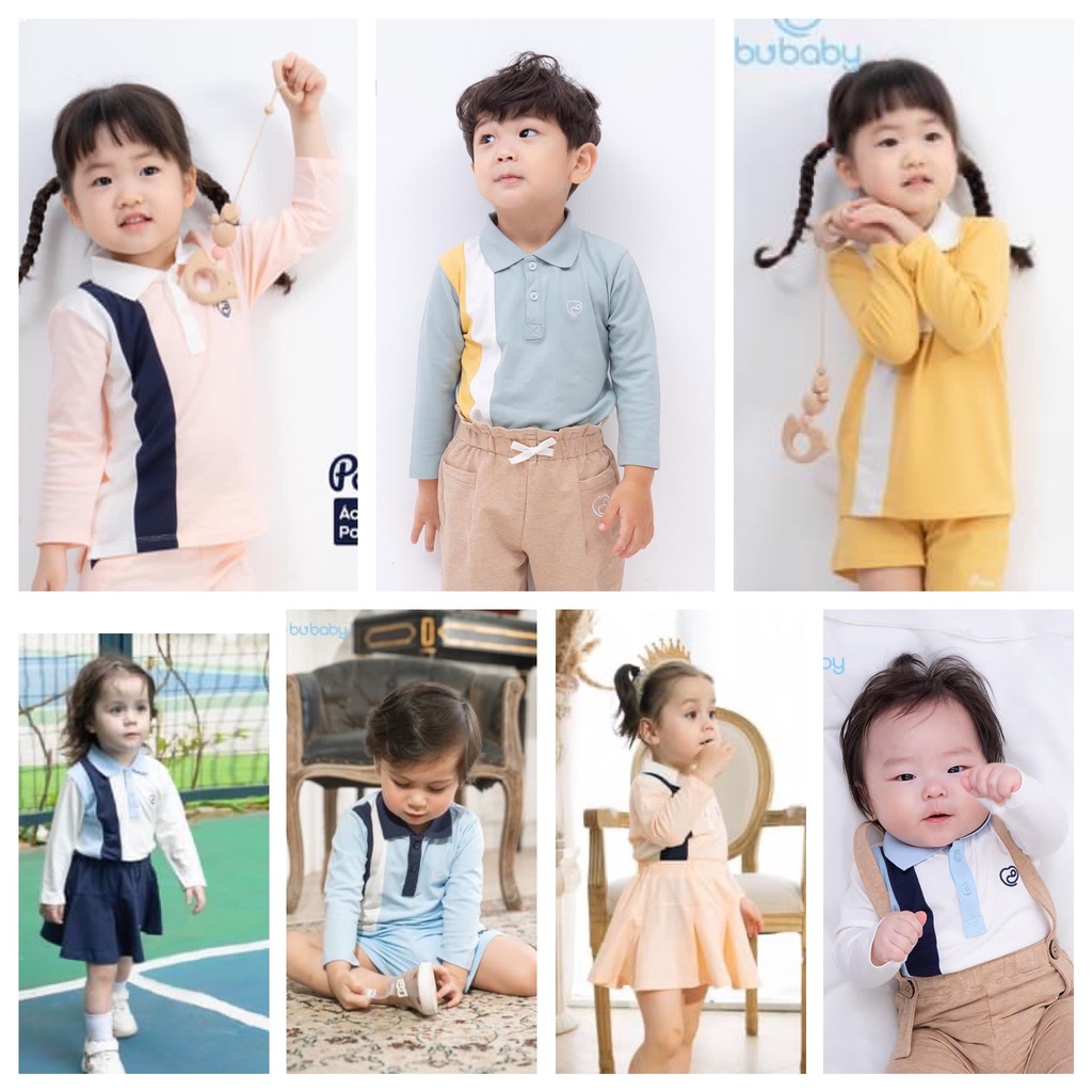 Áo polo dài tay phối Ponie Bubaby Topbabyshop