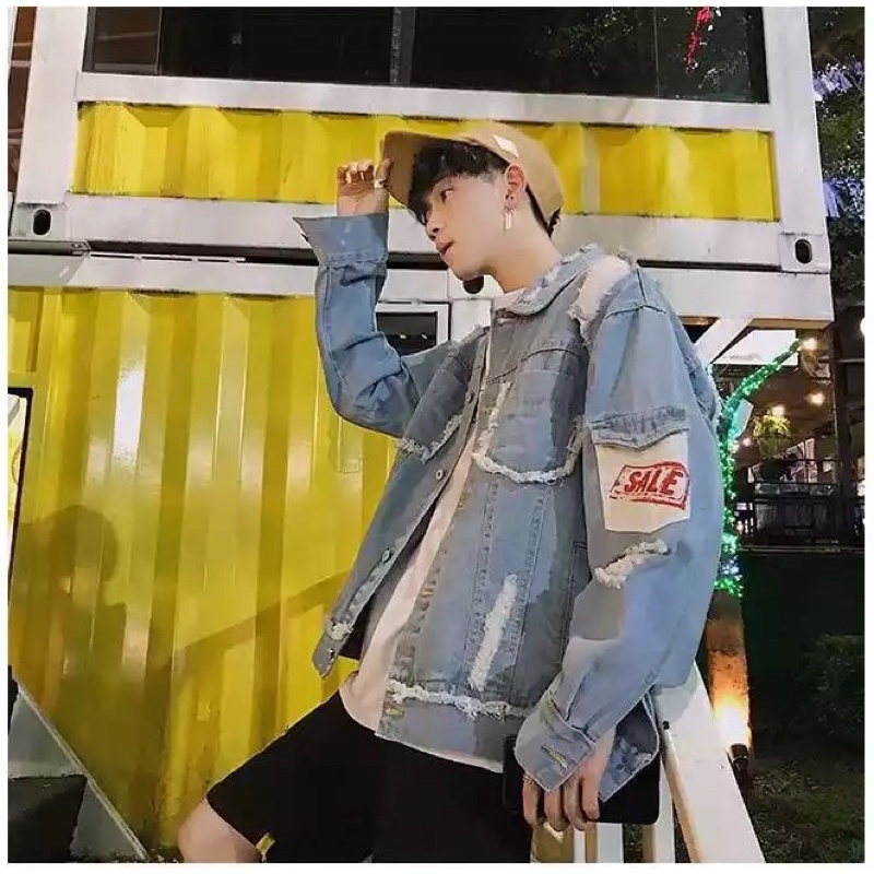 Áo khoác jeans bò brazil in denim jacket thời trang UniSex Nam nữ