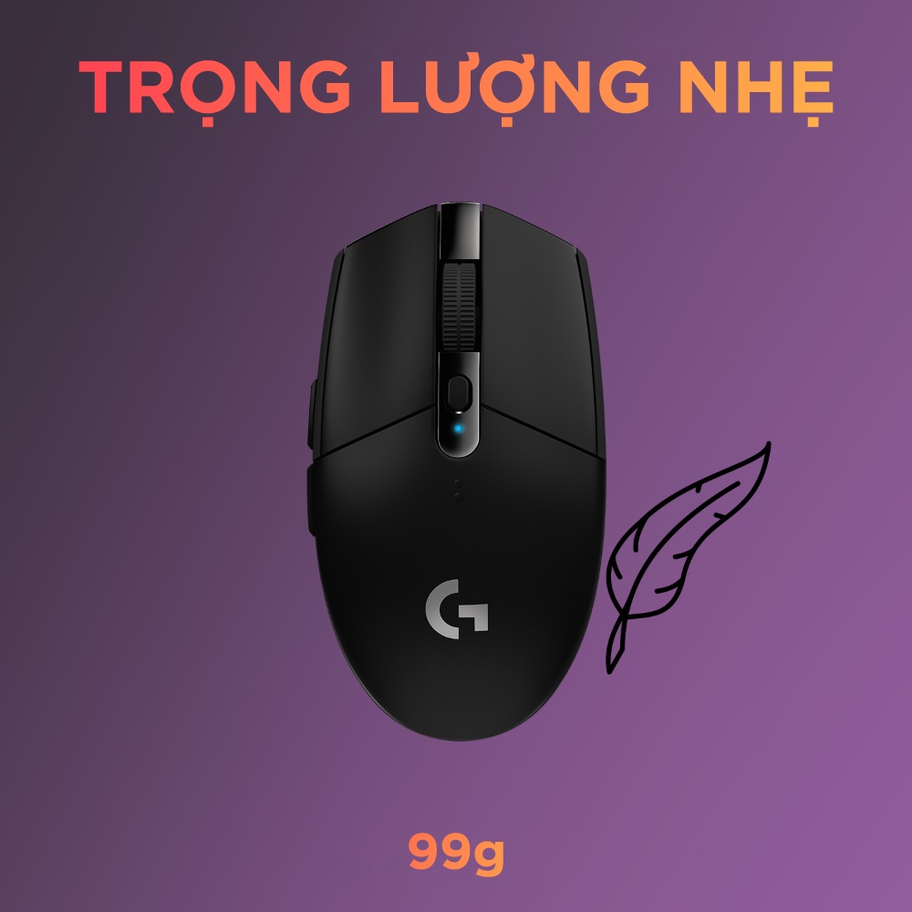 [Mã ELMALL10 giảm 10% đơn 500K] Chuột game không dây Logitech G304 - nhẹ, 6 nút lập trình, onboard memory, pin 250h