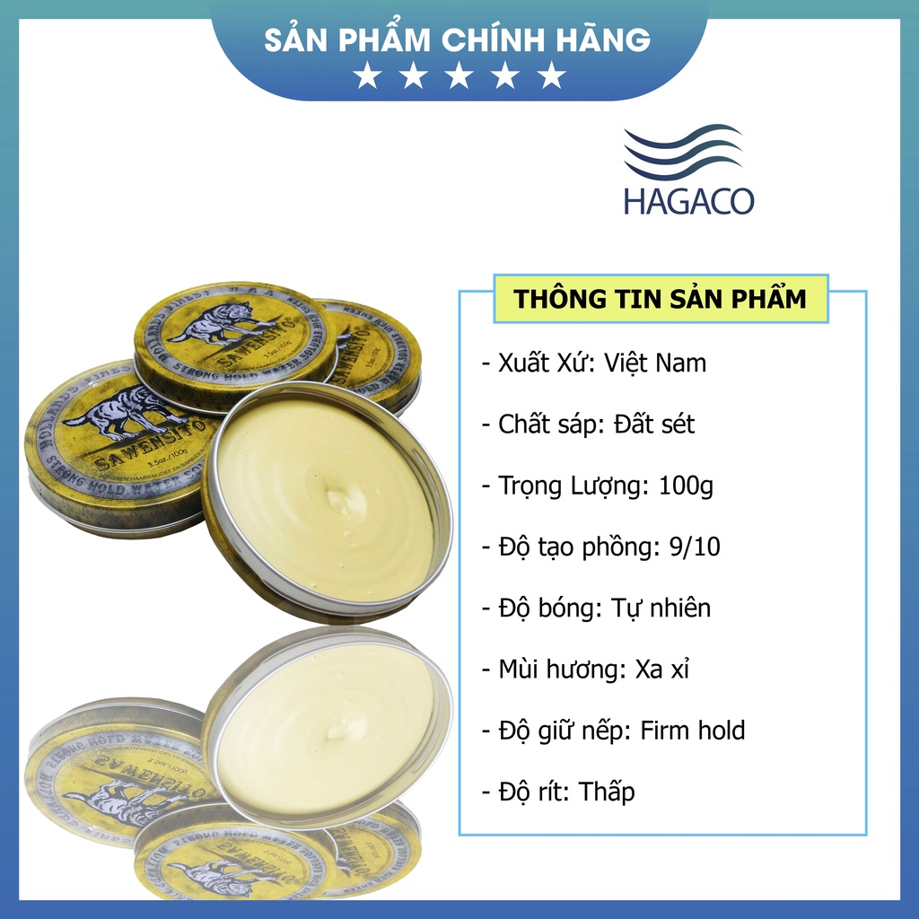 Sáp tạo kiểu tóc siêu cứng siêu vào nếp SAWENSITO SÓI VÀNG MN41
