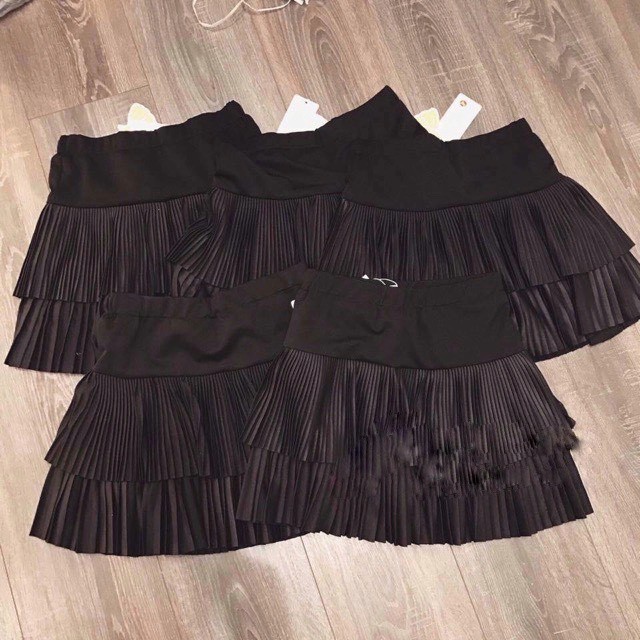 Chân váy dập li ngắn 2 tầng cho nữ hàng QC cao cấp | BigBuy360 - bigbuy360.vn