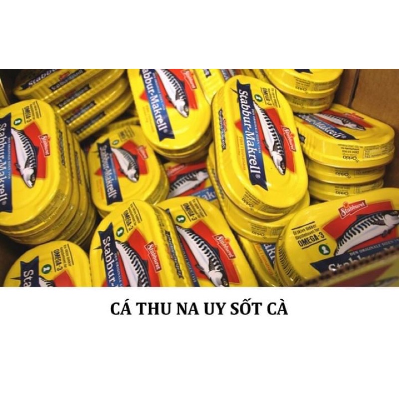 Cá hộp  Nauy loại  sốt cà và ngâm dầu oliu