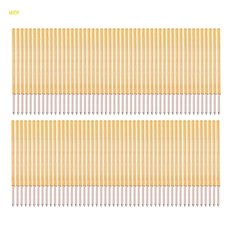 Set 100 Đầu Dò Pogo Pin P100-B1 Đường Kính 1.36mm Dài 33.35mm