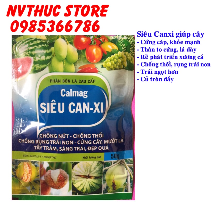 Siêu Canxi giúp cây cứng cáp, khỏe mạnh, thân lá to, dày, rễ phát triển mạnh.