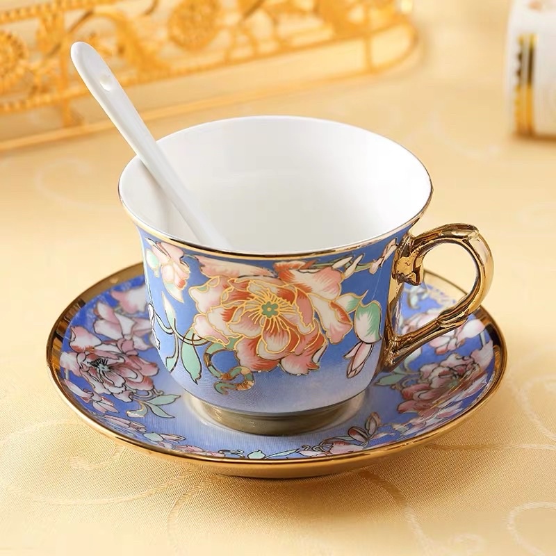 Bộ Ấm Chén Pha Trà Cà Phê Phong Cách Hoàng Gia 22 Món