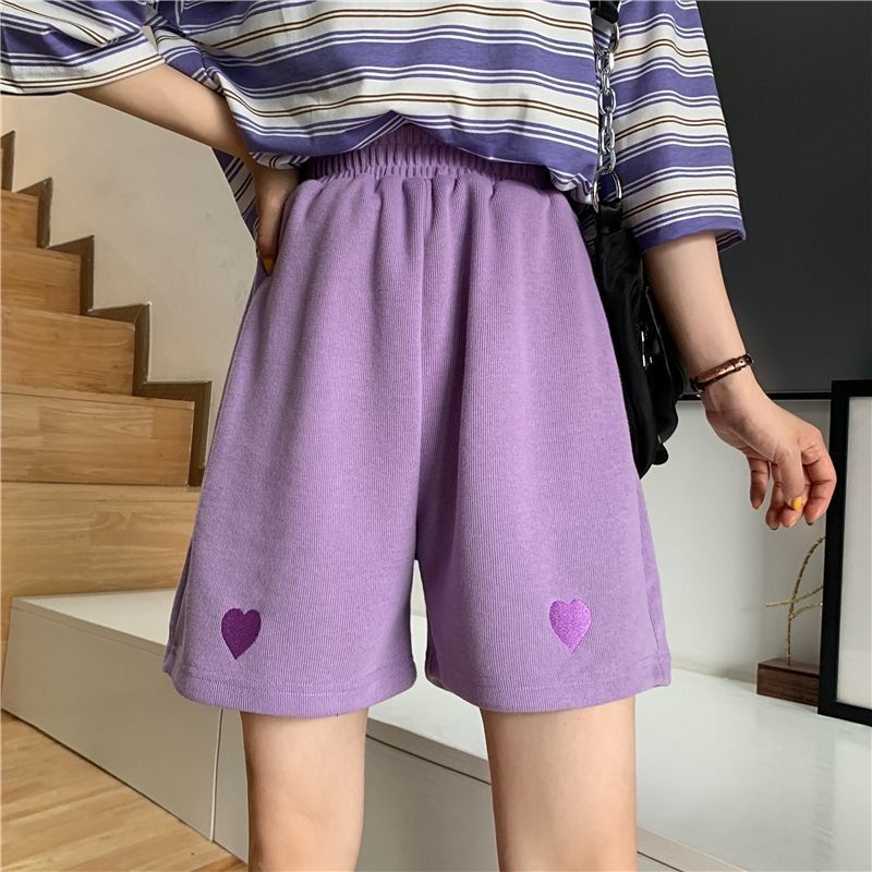 Quần short nữ ống rộng cạp cao thoải mái thời trang