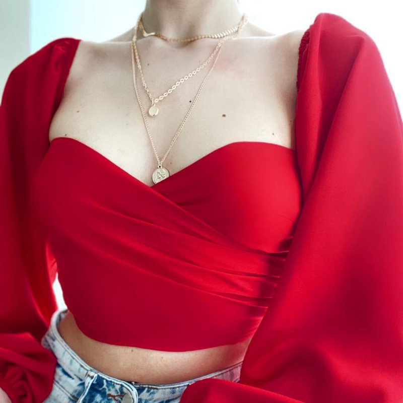 Áo Sơ Mi Cổ Vuông Tay Dài Hở Lưng Thời Trang Thanh Lịch Cho Nữ