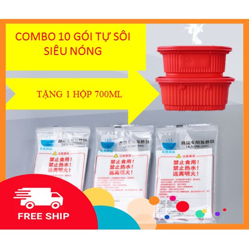 combo 10 gói tự sôi cho nấu luộc thức ăn siêu tiện lợi