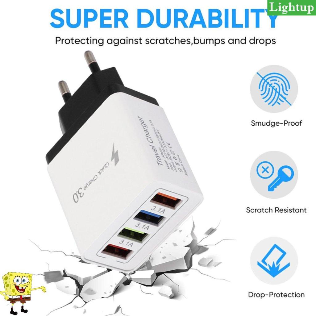 4 cổng USB Bộ sạc đầy màu sắc Sạc du lịch Đầu sạc điện thoại Bộ sạc điện thoại