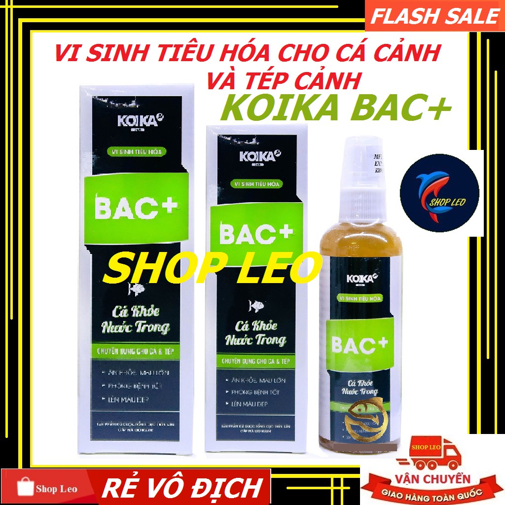 VI SINH KOIKA - VI SINH TIÊU HOÁ - KHỬ ĐỘC - TĂNG GIẢM PH CHUYÊN HỒ CÁ CẢNH - TÉP CẢNH - BỂ THỦY SINH - HỒ CÁ CẢNH