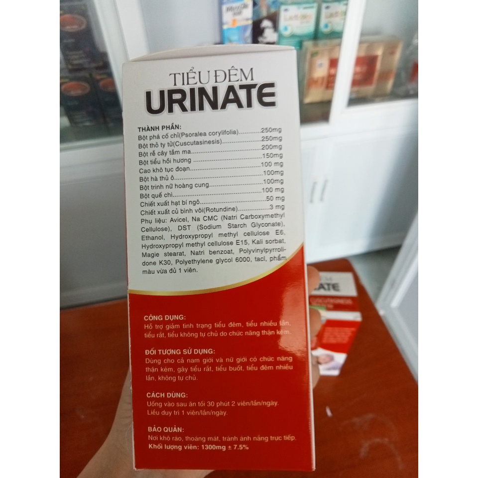 [ Nhà thuốc 085 ] Viên Tiểu Đêm URINATE Hỗ trợ giảm tình trạng tiểu đêm