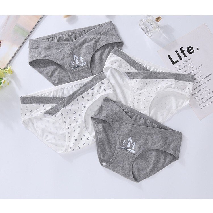 Set 4 QUẦN LÓT BẦU Cotton Cao Cấp - Chính hãng EnjoyPreg