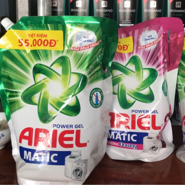 Nước Giặt Ariel 2,15kg Hương Downy,  2,4kg giữ màu (giá bao bì 139.000)