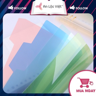 Set 4 tab phân trang nhựa màu a4 a5 b5 cho sổ bìa còng