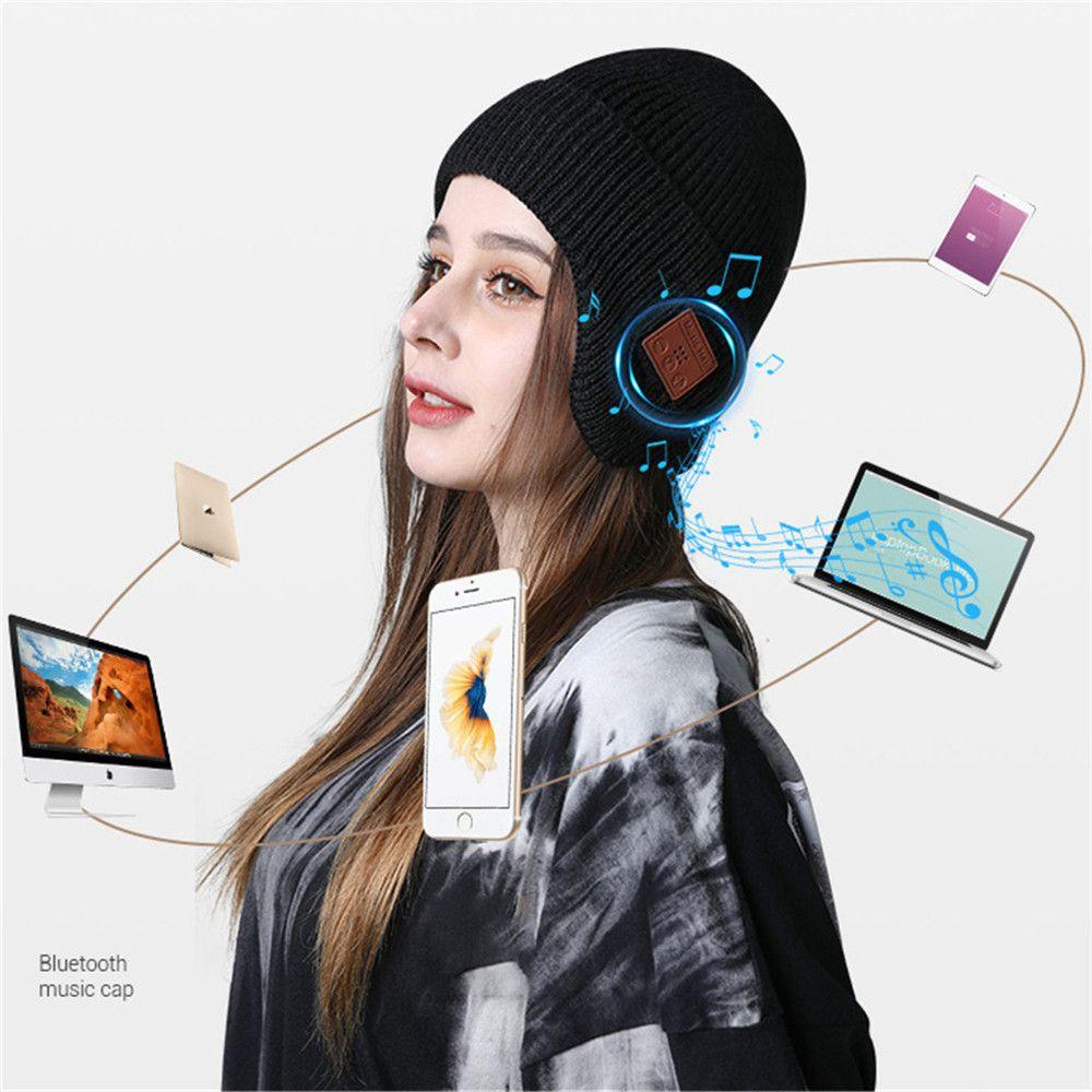 EUCA Mũ Beanie Có Loa Bluetooth HD Bảo Vệ Tai Cho Nữ