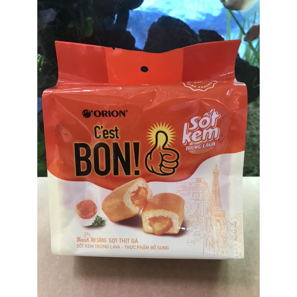 Bánh Ăn Sáng C'est Bon Orion Sợi Thịt Gà sốt kem trứng LAVA (Túi 101,5g)