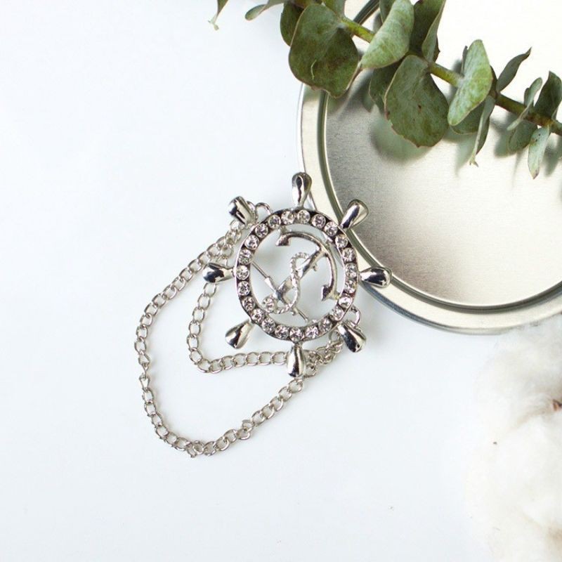✔️Ghim hợp kim cài áo hình bánh lái tàu xinh xắn cho nam và nữ