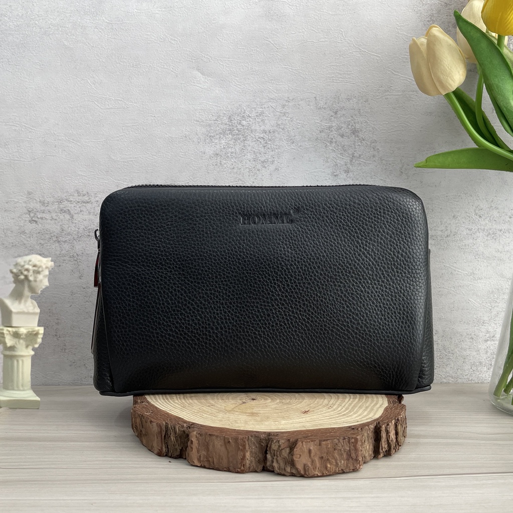 Clutch cầm tay Homme Bologna - Italy Fingerprint Lock Handbag
