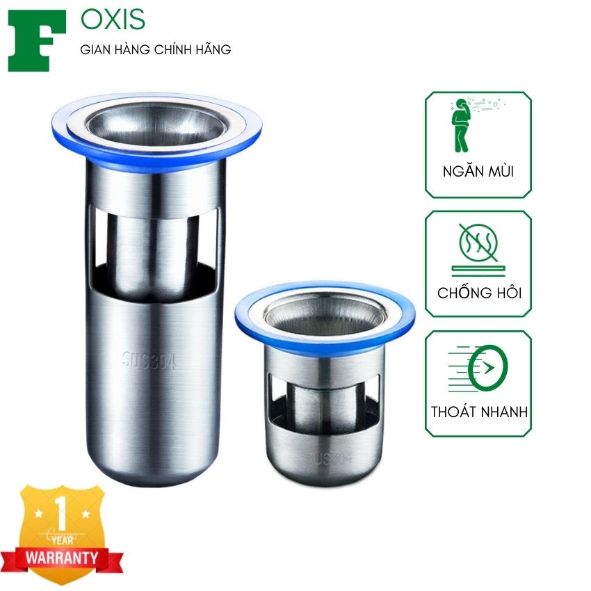 Lõi Thoát Sàn Ngăn Mùi Inox 304 - Chống Mùi Hôi Ngăn Vi Khuẩn Trào Ngược Lên - Chặn Mùi Hôi Cống- FOXIS